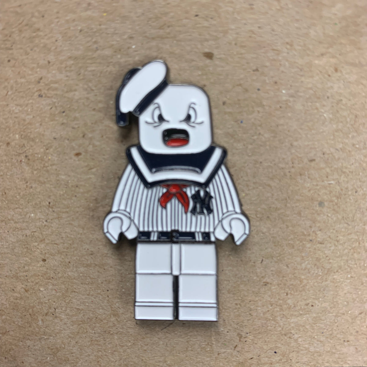 NY MARSHMALLOW PINSTRIPES LAPEL PIN – Sheepdog at Arms